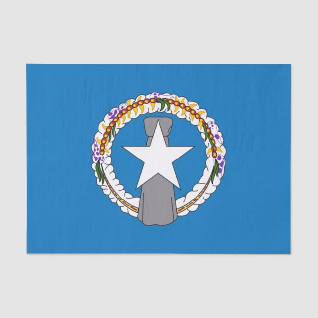 Seda Papel de tecido Patriótico com bandeira Norte Mari (Frente )