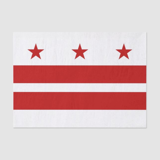 Seda Papel de tecido Patriótico com bandeira Washington (Frente )