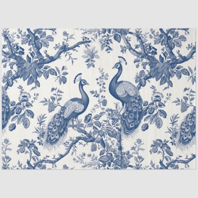 Seda Papel de Tecido Peacock (Frente )