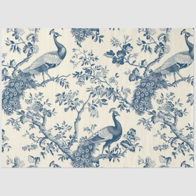 Seda Papel de Tecido Peacock (Frente )