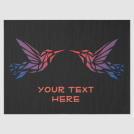 Seda Papel de Tecido Personalizado Seu Texto Aqui Estil