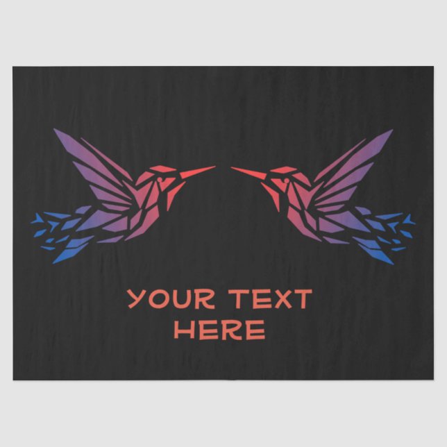 Seda Papel de Tecido Personalizado Seu Texto Aqui Estil (Frente )
