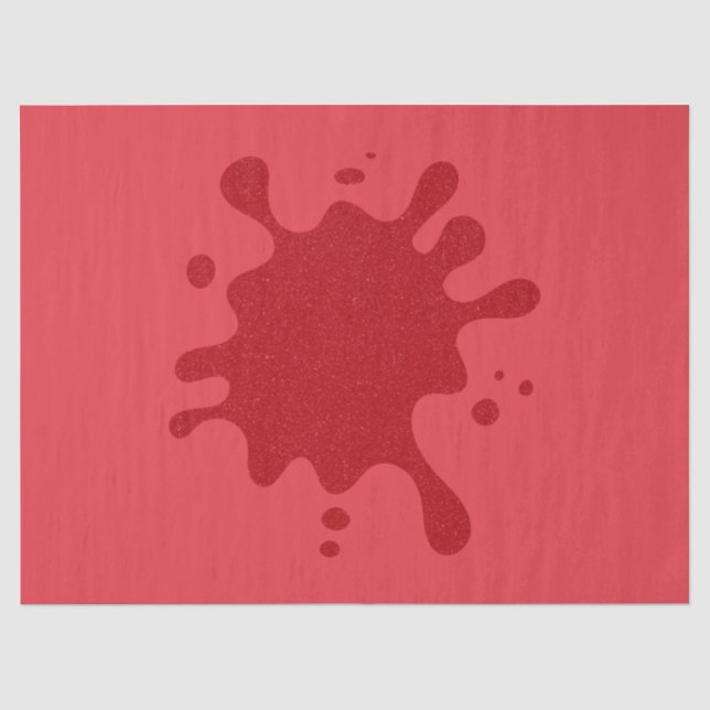 Seda Papel de Tecido Personalizado Splat Vermelho Tomat (Frente )