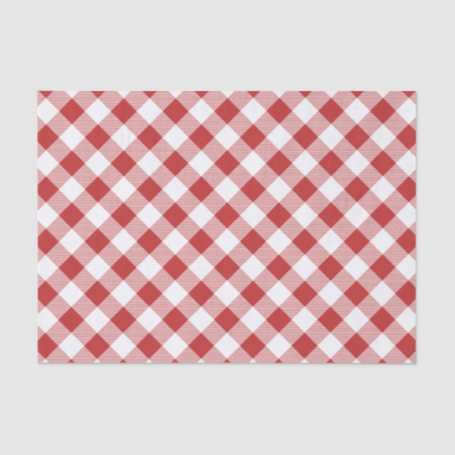Seda Papel de Tecido Picnic Red Gingham - Parto de Cook (Frente )