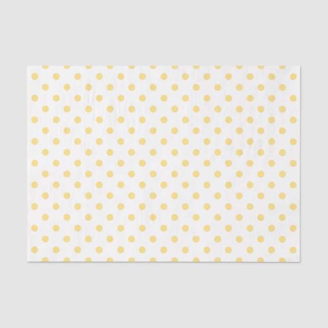 Seda Papel de Tecido Polkadots Amarelo (Frente )