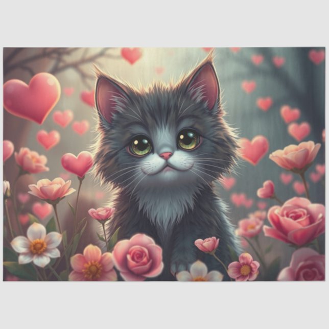 Seda Papel de Tecido Romântico Colorido (Frente )