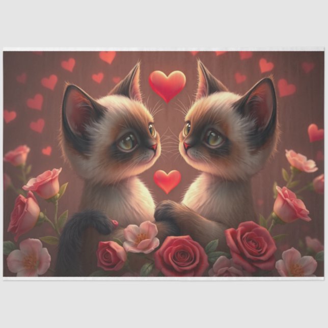 Seda Papel de Tecido Romântico Colorido (Frente )