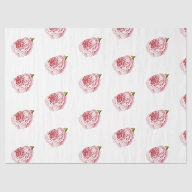 Seda Papel de Tecido Romântico Design 17 Série Rosa (Frente )