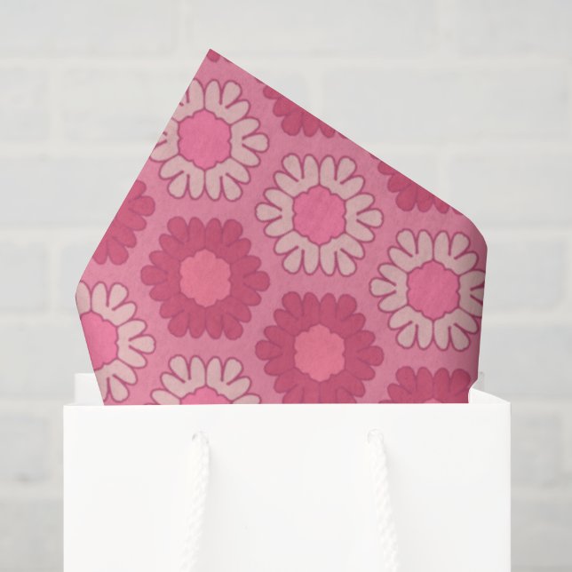 Seda Papel de Tecido Rosa Desolado Floral Western Cowbo (Sacola de presentes)