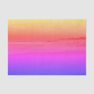 Seda Papel de Tecido Rosa Praia Amarelo Amarelo sunset