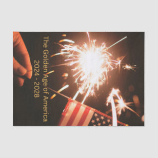 Seda Papel de Tecido sobre a Idade do ouro da América 2