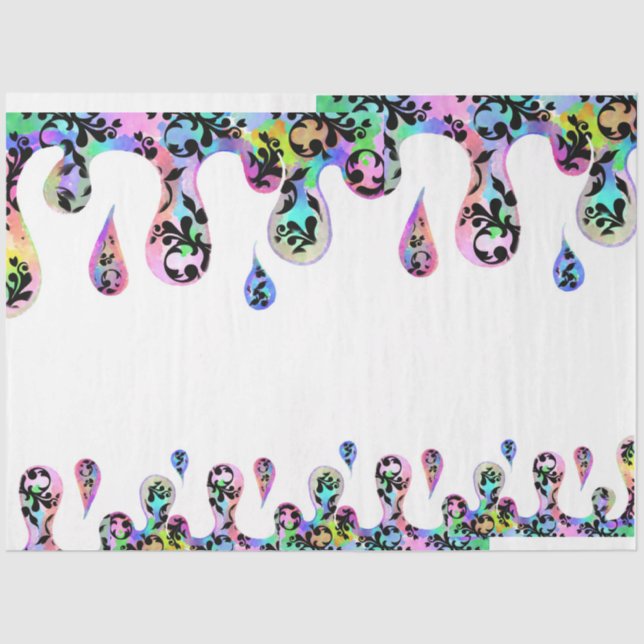 Seda Papel de tecido Vintage Damask (Frente )