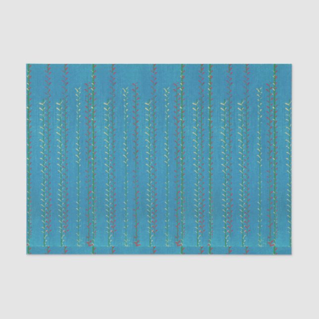 SEDA PAPEL DE TECIDOS AZUIS IMPRESSÃO JAPONÊS (Frente )