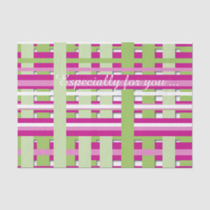 Seda Papel de tecidos cor-de-rosa e verde