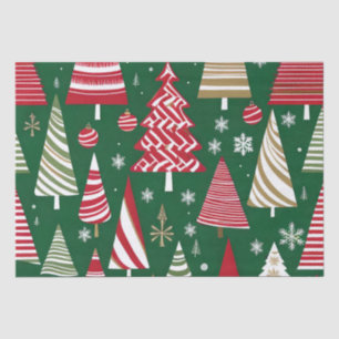 Seda papel de tecidos da árvore de natal