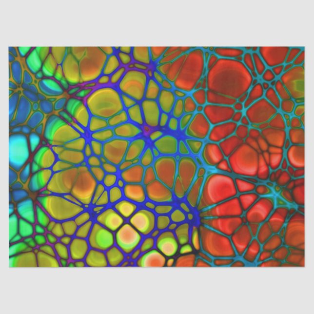 Seda papel de tecidos da web arco-íris (Frente )