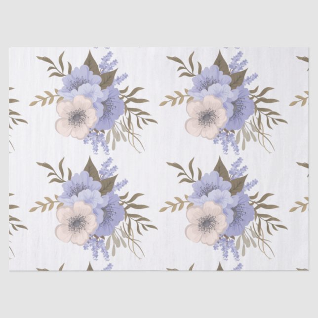 Seda Papel de tecidos das flores primaveras (Frente )