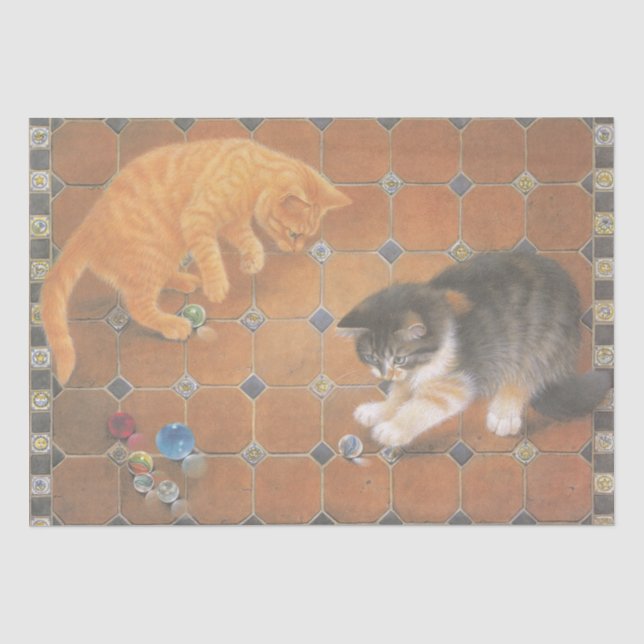 SEDA PAPEL DE TECIDOS DE AMANTES GATOS (Frente )