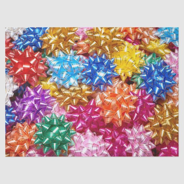 Seda papel de tecidos de arcos de natal (Frente )