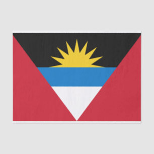 Seda papel de tecidos de bandeira de antigua e barbuda