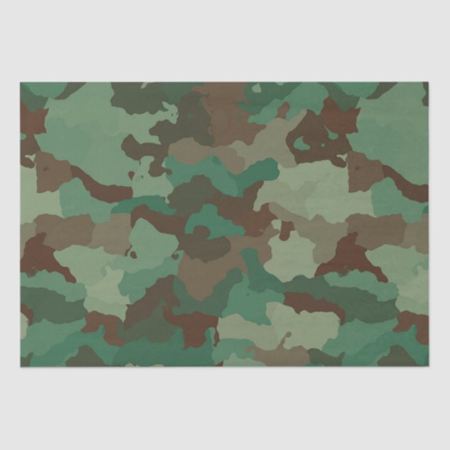 Seda papel de tecidos de camuflagem militar (Frente )