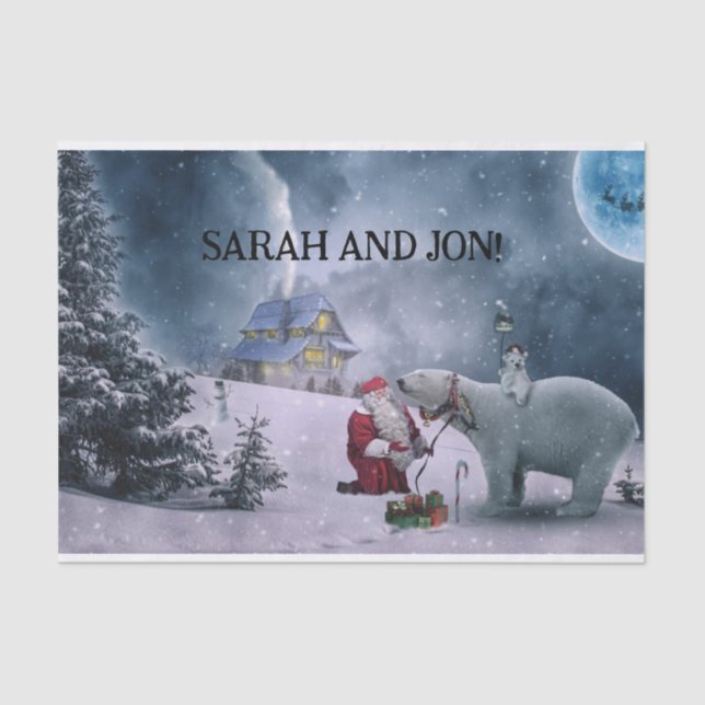 Seda Papel de tecidos de colheita mágica de Natal (Frente )