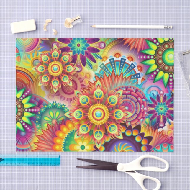 Seda Papel de tecidos de concepção personalizada colori (Arte )