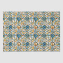 PAPEL DE TECIDOS DE DESCOPAÇÃO FLORRÂNICA DO AZULE