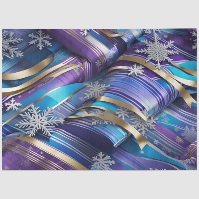 Seda papel de tecidos de elegância real do inverno (Frente )