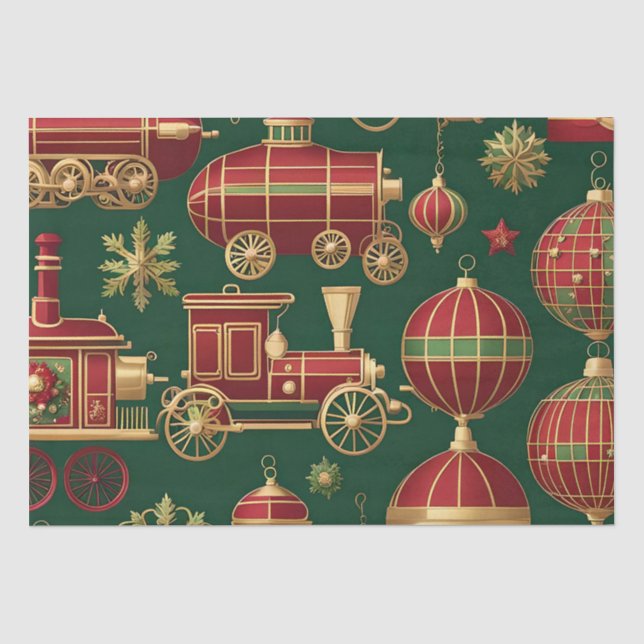 Seda papel de tecidos de enfeites de natal de vapor (Frente )