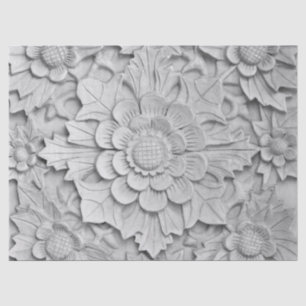 Seda papel de tecidos de escultura de flores