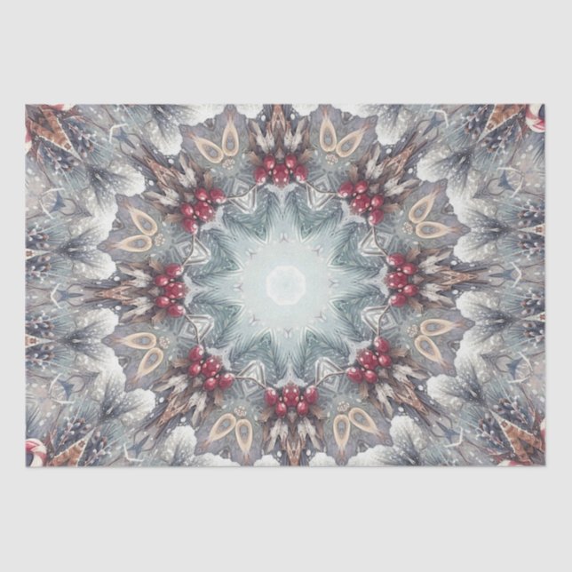 Seda Papel de tecidos de férias no inverno (Frente )