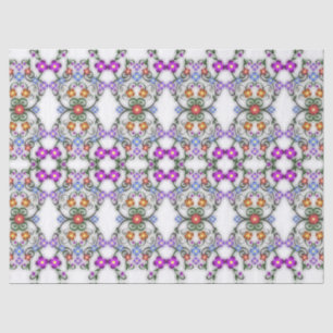 Seda papel de tecidos de flores ornamentais