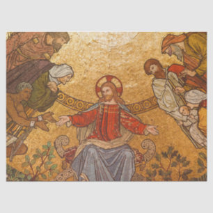 Seda papel de tecidos de jesus mosaicos