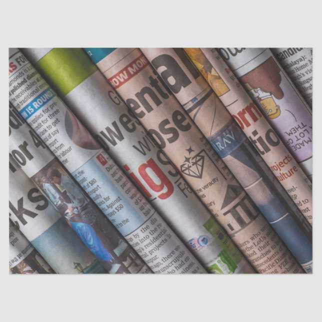 Seda papel de tecidos de jornal laminado (Frente )