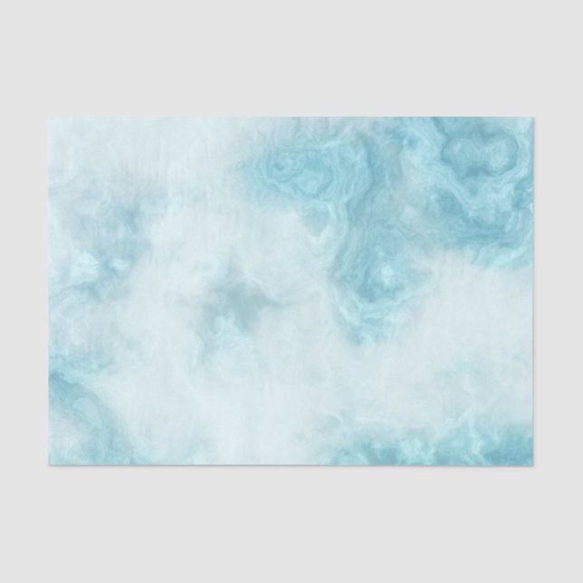 Seda papel de tecidos de mármore azul (Frente )