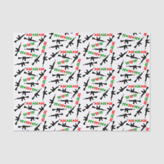 Seda Papel de tecidos de Natal HO HO HO HO PEW PEW PEW 