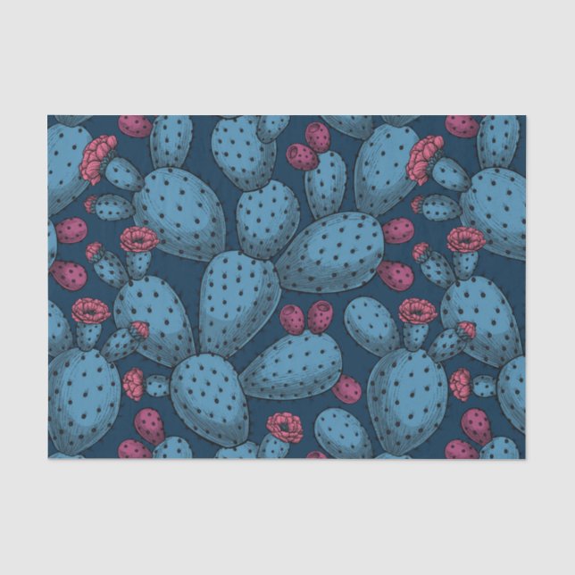 Seda Papel de tecidos de opuntia para flores (Frente )