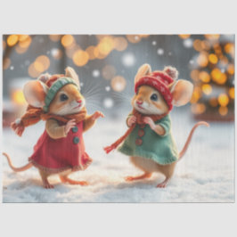 Seda Papel de tecidos de ratos de Natal bonitos