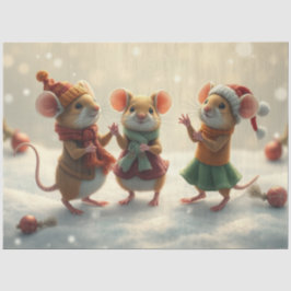 Seda Papel de tecidos de ratos de Natal bonitos