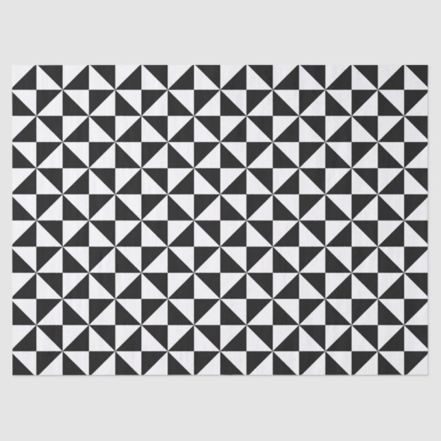 Seda papel de tecidos de triângulos geométricos (Frente )