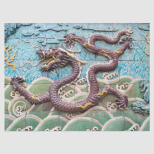 Seda papel de tecidos do dragão imperial