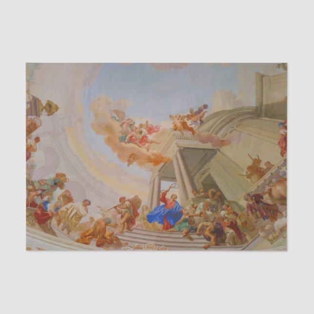 Seda papel de tecidos do mosteiro abbey Neresheim (Frente )