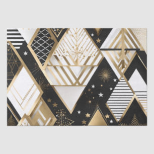 Seda papel de tecidos em forma geométrica de natal