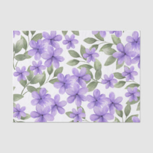 Seda papel de tecidos florais púrpura