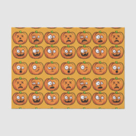 Seda Papel de tecidos Halloween Pumpkins