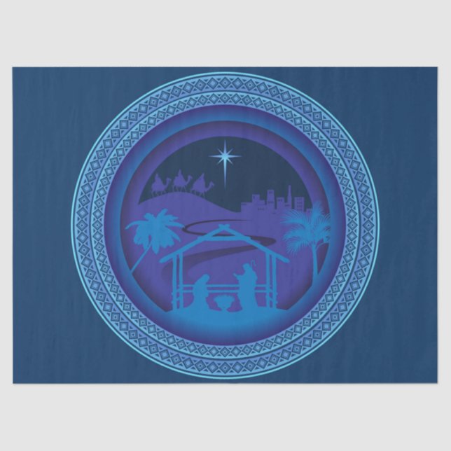 Seda papel de tecidos mary joseph jesus (Frente )