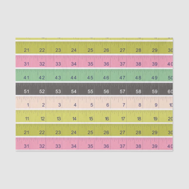 Seda Papel de tecidos para medida de costura (Frente )