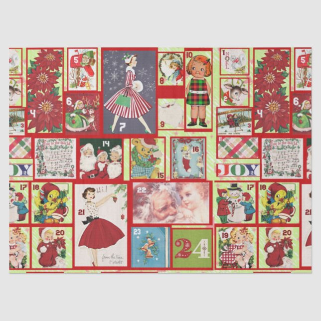 Seda papel de tecidos passados no natal (Frente )