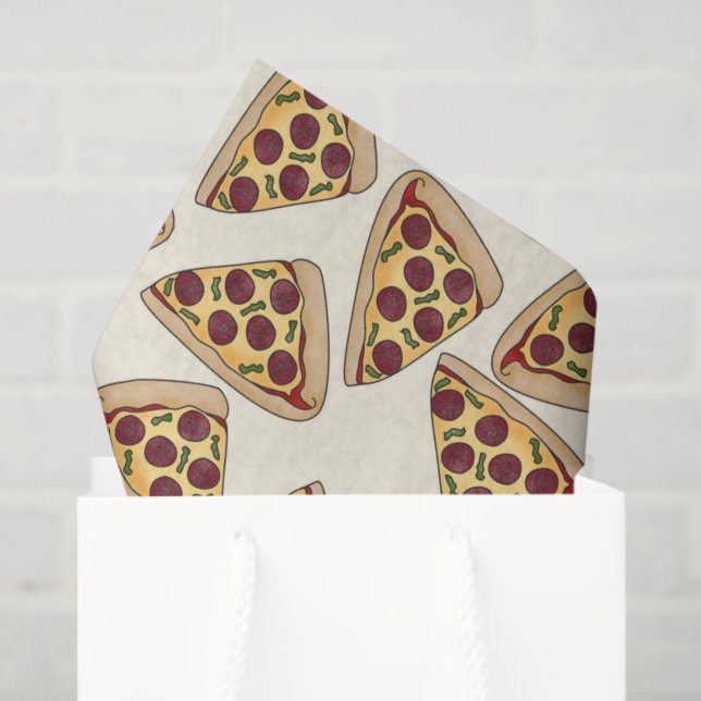 Seda Papel de tecidos temáticos da Pizza Party (Sacola de presentes)